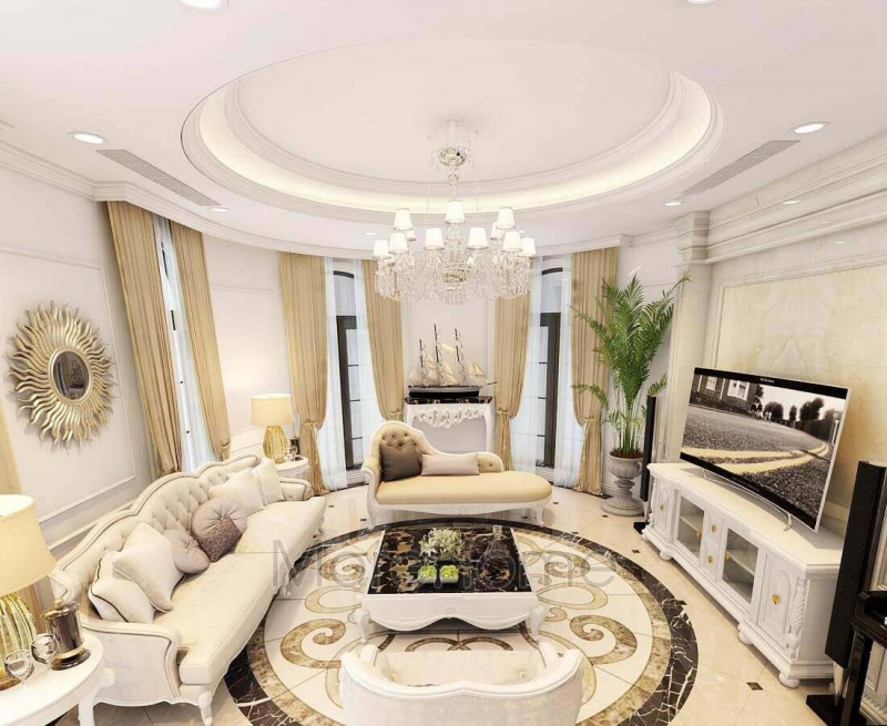 Đừng bỏ qua 5 lưu ý này nếu muốn thiết kế phòng khách nhà ống theo phong cách tân cổ điển