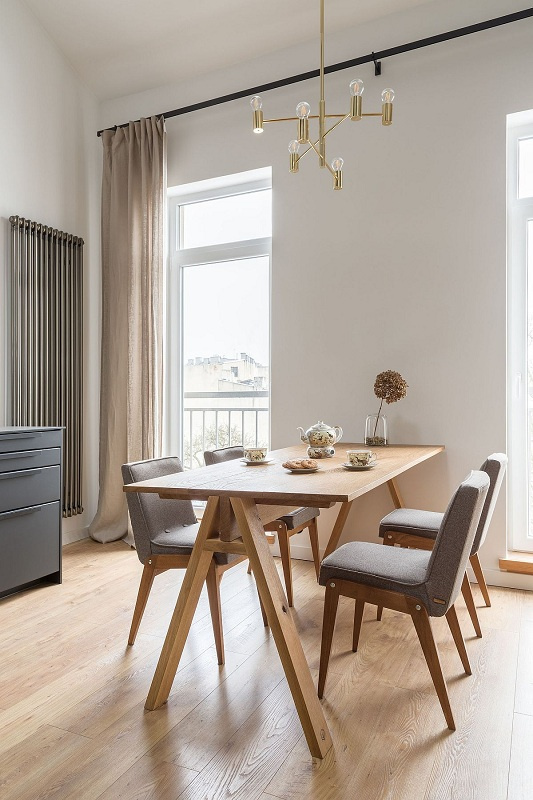 Căn hộ hiện đại 52m2 có gác lửng giúp tiết kiệm không gian
