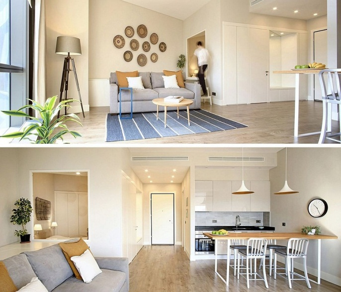 Thiết kế tươi sáng trong căn hộ 45m2 của vợ chồng trẻ