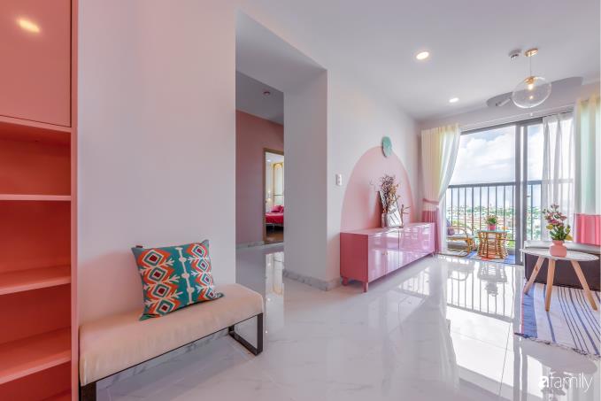 Căn hộ 100m² với sắc hồng ngọt ngào có chi phí hoàn thiện 450 triệu đồng