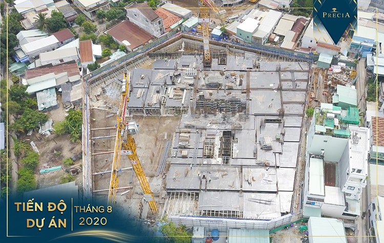 Cùng cập nhật tiến độ xây dựng dự án Precia tháng 8/2020