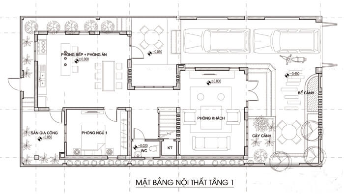 Tham khảo TOP 3 mẫu bản vẽ biệt thự 3 tầng mặt tiền rộng