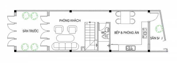 Khám phá mẫu nhà ống 3 tầng mặt tiền 3m