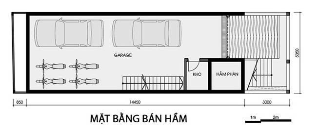 Học hỏi ngay mẫu thiết kế cho căn nhà 5x20m có gara ô tô của kiến trúc sư tại gia