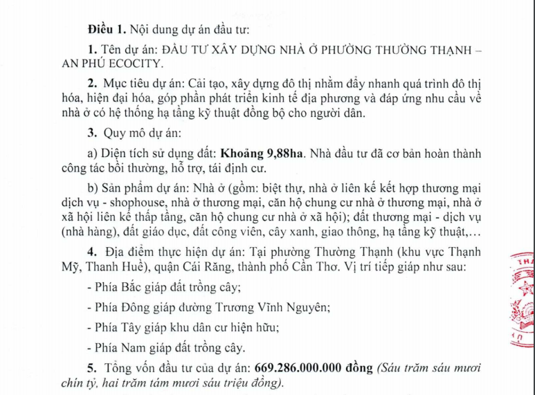 Cần Thơ: Chấp thuận đầu tư 2 dự án nhà ở gần 840 tỷ đồng ở Cái Răng và Ninh Kiều