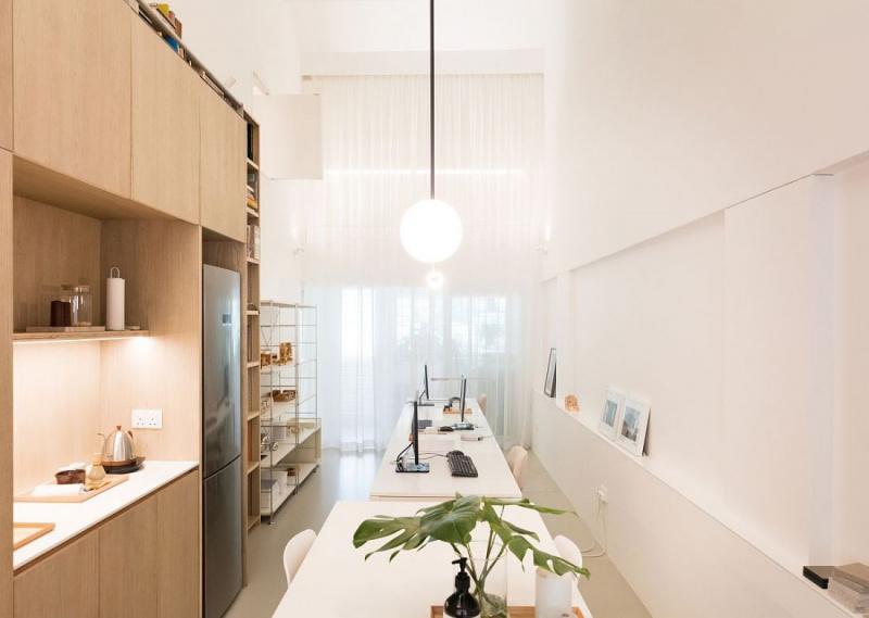 Căn hộ nhỏ xinh kết hợp không gian sinh hoạt và làm việc tại Singapore