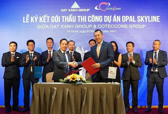 Tập đoàn Đất Xanh và Coteccons ký hợp tác chiến lược triển khai dự án khu căn hộ cao cấp Opal Skyline