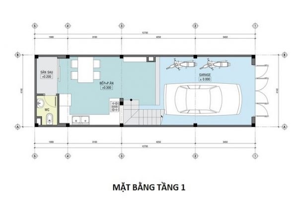 Nhà 4 tầng có gara để xe hiện đại, trẻ trung tại Bắc Ninh
