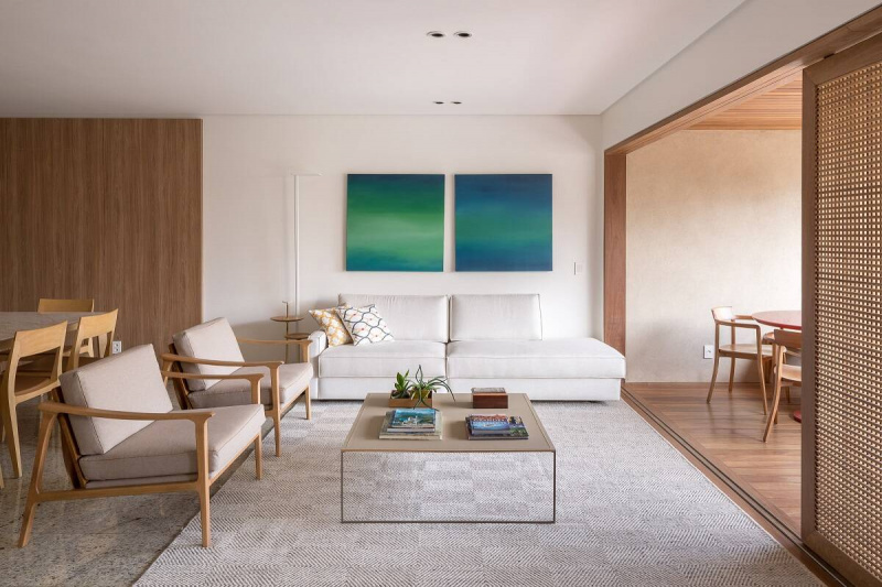 Căn hộ 190m2 tại Brazil ấn tượng với thiết kế 2 phòng khách liền kề