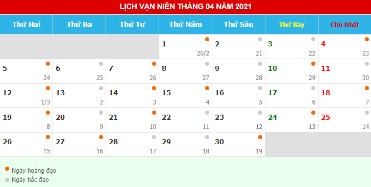 Ngày giờ chi tiết khai trương cửa hàng, công ty theo tuổi tháng 4/2021
