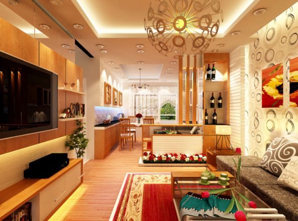 Bài trí phong thủy phòng khách chung cư phù hợp cho người mệnh Thổ