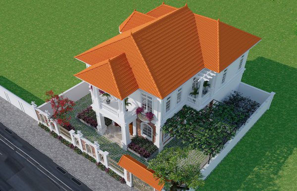 Độc đáo mẫu nhà mái Thái mang đậm phong cách tân cổ điển