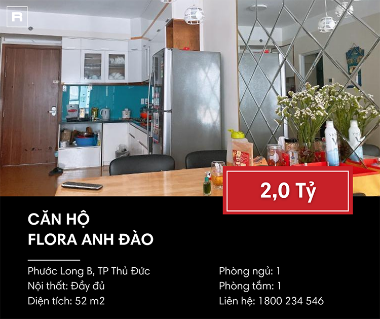 Thông tin chi tiết các căn hộ giá dưới 2 tỷ trên sàn giao dịch