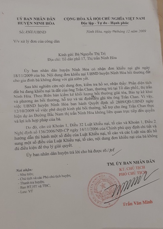 Vụ “biến” đất dân thành đất công ở Ninh Hoà, Khánh Hoà: Ông nói gà, ông nói vịt?