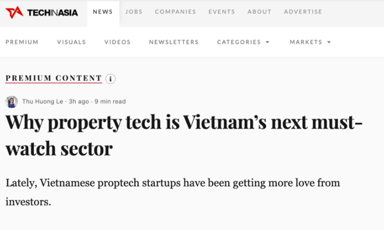 TechInAsia: Xu hướng đầu tư ở Việt Nam sẽ chuyển sang các startup Proptech