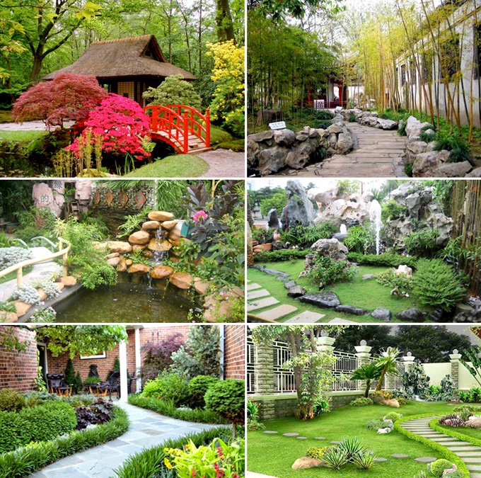 9 Bản vẽ thiết kế sân vườn tiểu cảnh nhà vườn, biệt thự, resort