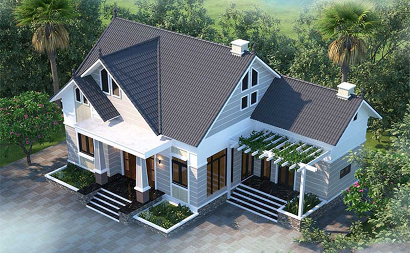 Cập nhật mẫu nhà cấp 4 chữ L 3 phòng ngủ đang chiếm được nhiều cảm tình của các chủ đầu tư.