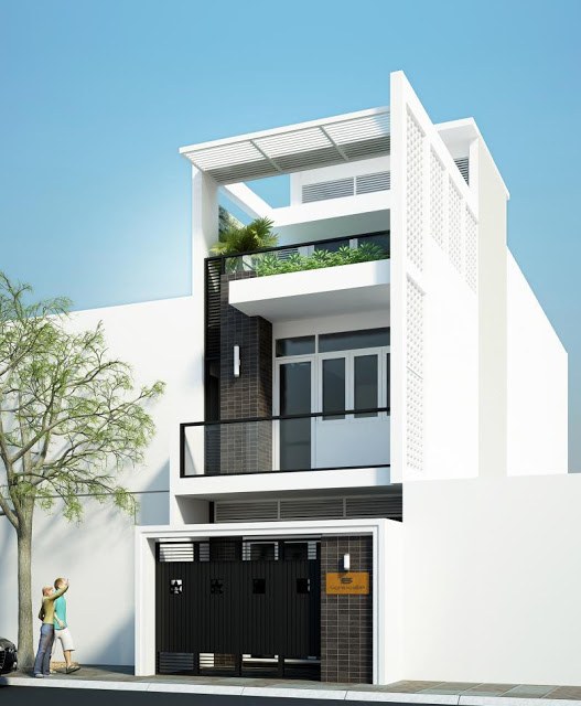 4 mẫu nhà ống 3 tầng 4x17m mái bằng với thiết kế hiện đại trẻ trung