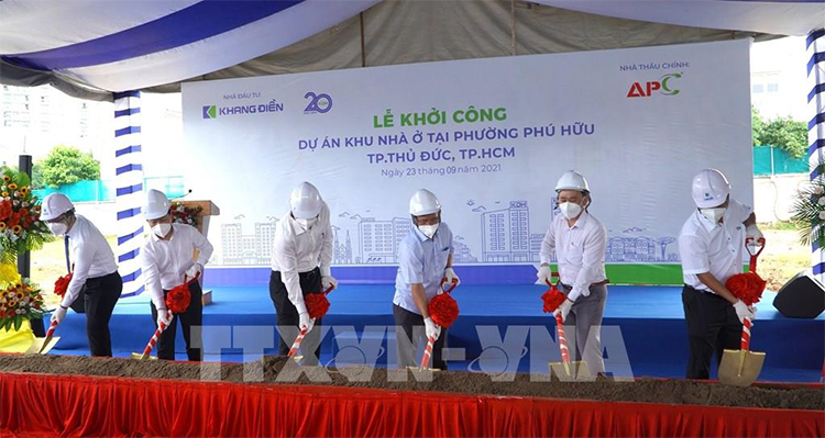 Khang Điền và nhà thầu An Phong khởi công dự án nhà phố 4,3ha tại phường Phú Hữu