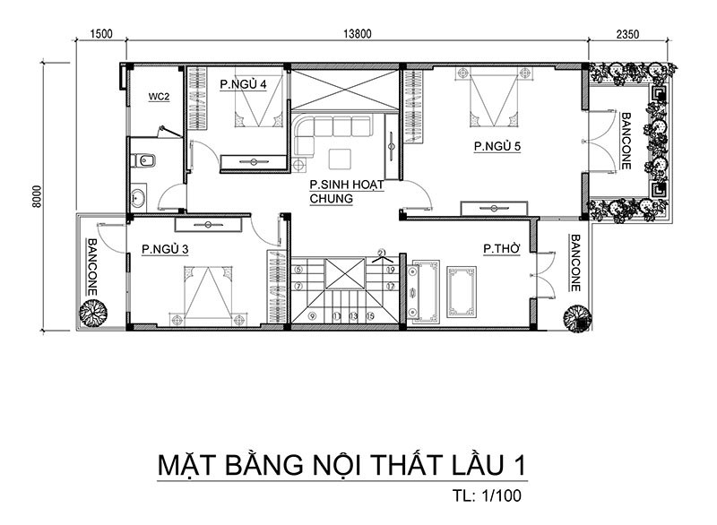 Mẫu thiết kế nhà 2 tầng 5 phòng ngủ đẹp 2022  Kiến Thiết Việt