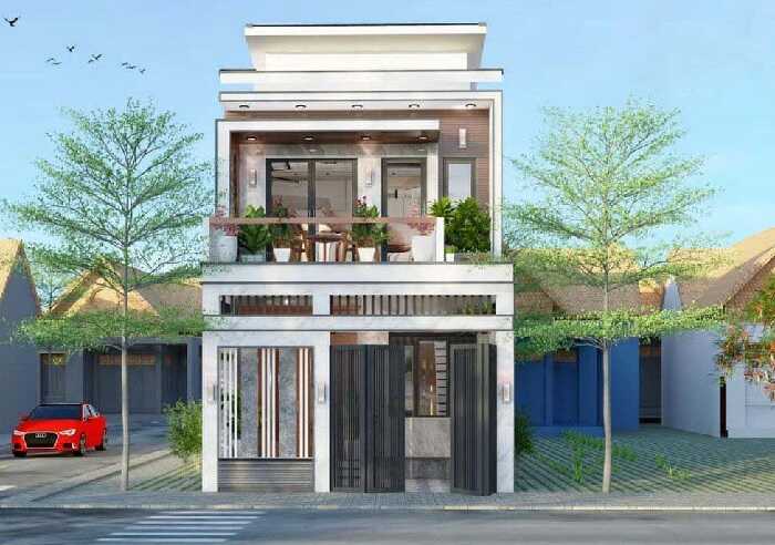 5 Thiết kế nhà 2 tầng 60m2 5x12m đẹp và tiết kiệm chi phí