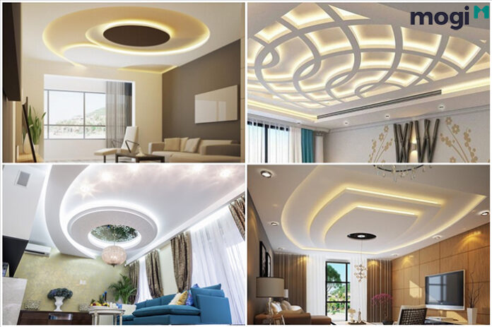 Trần thạch cao phòng khách hiện đại, đẹp tinh tế nhất 2021