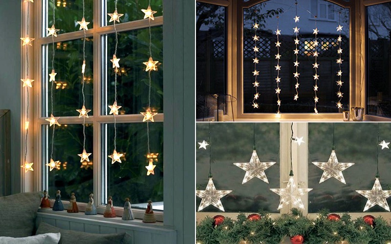 Cách trang trí Noel trên cửa kính đơn giản cho văn phòng