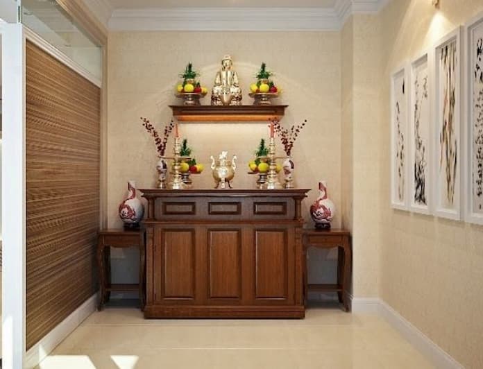 Phòng thờ nên sơn màu gì hợp tuổi và hài hòa không gian sống