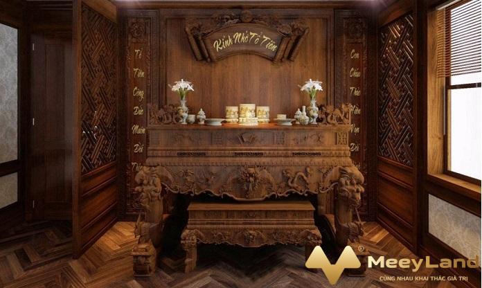 Tìm hiểu về bức đại tự lồng cuốn thư thờ gia tiên