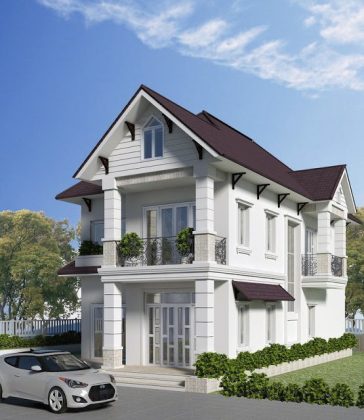 Top 3 mẫu nhà ống tân cổ điển 2 tầng đẹp và sang trọng