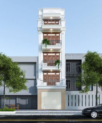 Top 4+ mẫu thiết kế nhà ống 4 tầng tân cổ điển đẹp và sang trọng
