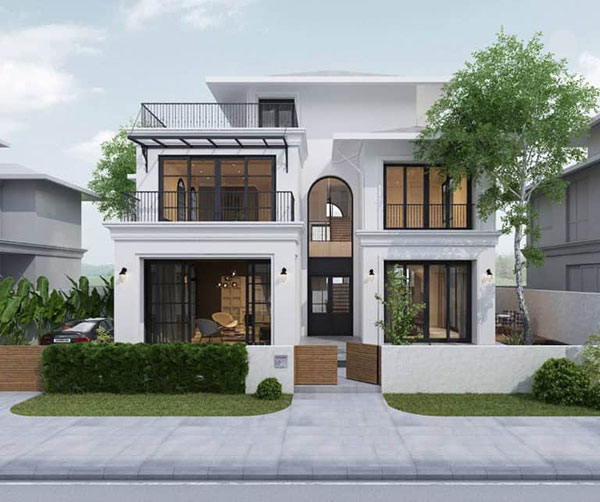 Những mẫu biệt thự mini 2 tầng 80m2 đẹp mê mẩn