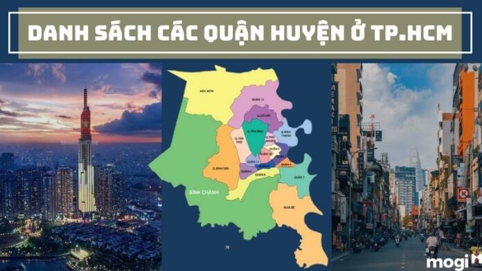 Cập nhật mới nhất danh sách 24 quận huyện Thành phố Hồ Chí Minh