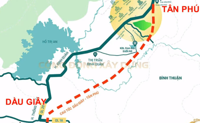 Cần hơn 8.300 tỷ đồng đầu tư cao tốc Dầu Giây - Tân Phú dài 60km