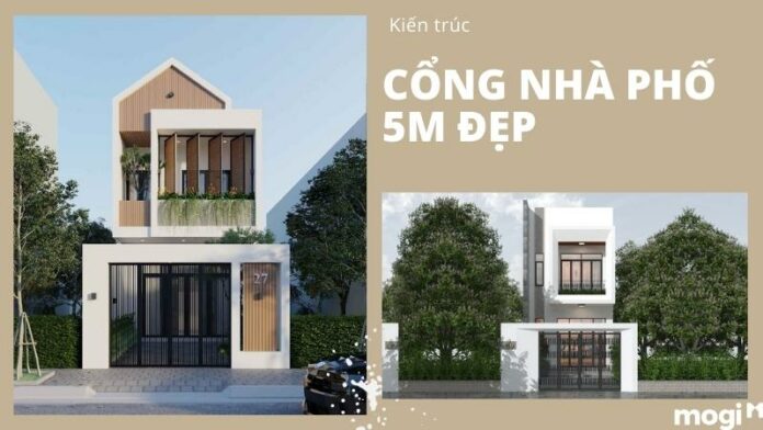 Bắt kịp xu hướng với 11+ mẫu cổng nhà phố 5m đẹp, hiện đại