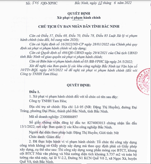 Bắc Ninh: Xử phạt 3 công ty xây dựng không phép hàng nghìn m2