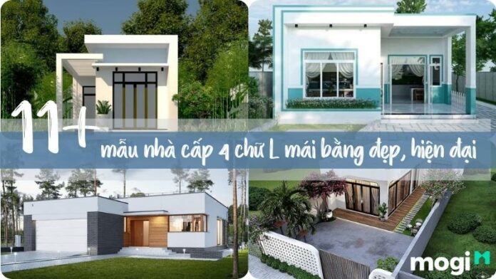 11+ mẫu nhà cấp 4 chữ L mái bằng đẹp, tiết kiệm chi phí » Thông tin Dự án - Cập nhật tin tức Bất Động Sản mới nhất