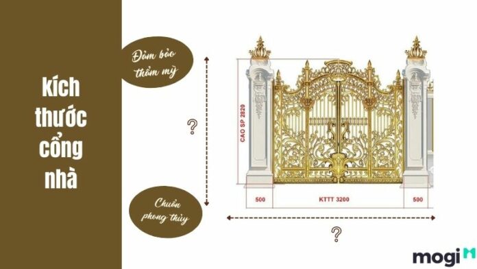 Kích thước cổng nhà chuẩn phong thủy giúp thu hút vận may