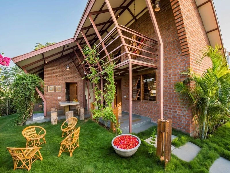 Mê mẩn nhà cấp 4 xây gạch mộc, xu hướng thiết kế nhà truyền thống mà hiện đại