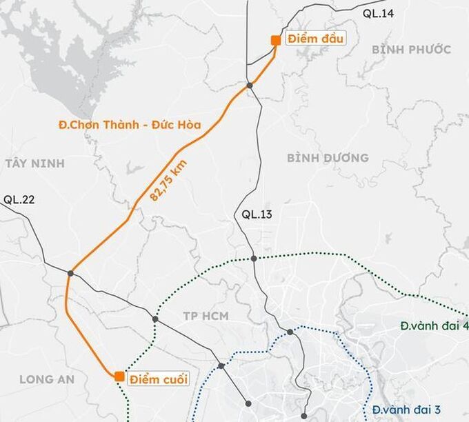 Khởi công tuyến cao tốc Chơn Thành - Đức Hòa trong quý 4/2023