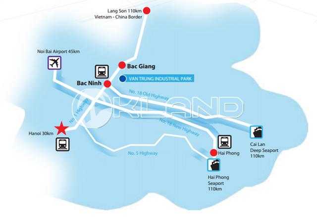 Khu công nghiệp Vân Trung mở rộng - Bắc Giang