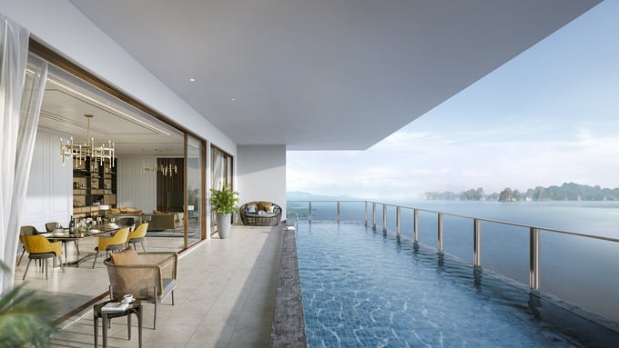 Sky Pool Villa: ‘Biệt thự trên không’ mở ra tầm nhìn độc bản ôm trọn vịnh Hạ Long