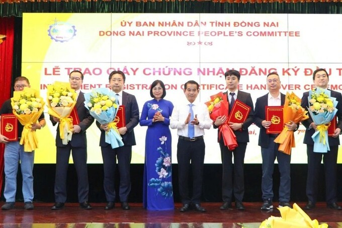Hơn 10 dự án nghìn tỷ ở Đồng Nai được trao giấy chứng nhận
